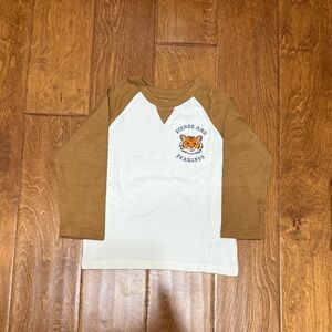 NWT Size 18M Garanimals Raglan Long Sleeve Tee with Tiger Graphics